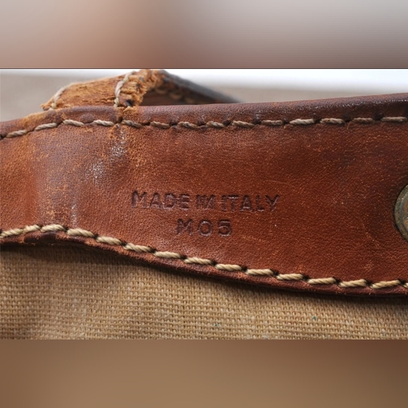 Authentic CELINE Macadam Blason Pattern Hand Tote Bag Leather Beige GREAT! - Picture 15 of 16